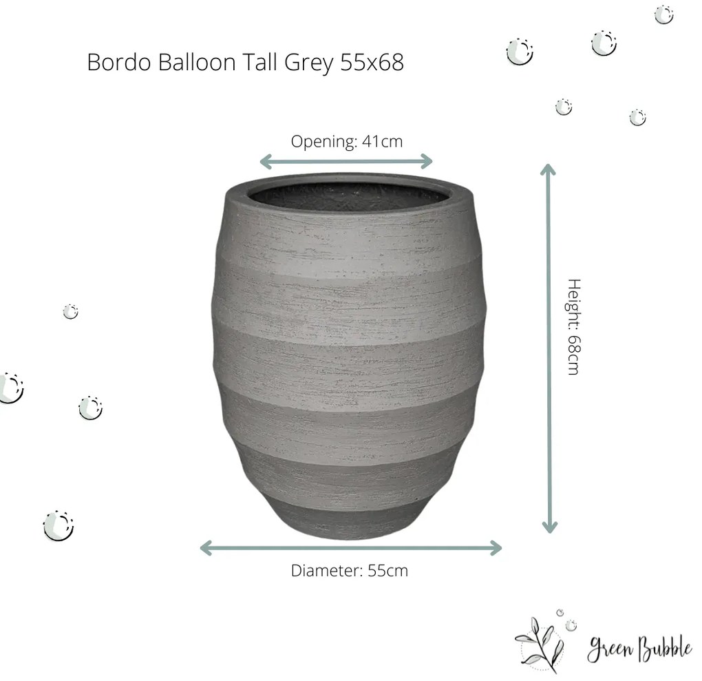 Pot Bordo Tall Balloon Grey