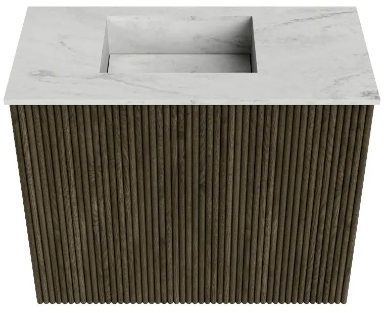 Mondiaz Joya DLux 50cm toiletmeubel shadow met wastafel faye links 1 kraangat opalo