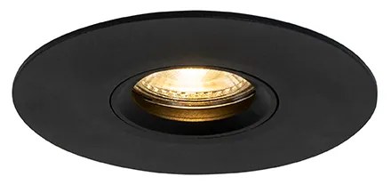 Set van 6 Moderne inbouwspot zwart 12 cm - Buco