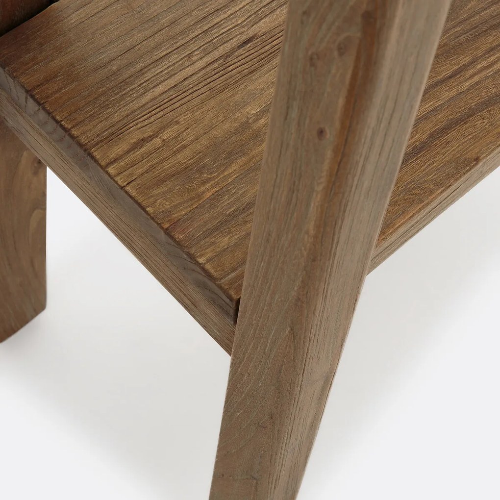 Wandtafel met dubbel tafelblad in massief iepenhout Asayo