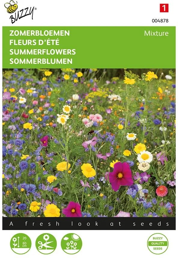 Buzzy seeds bloemenweide - Gemengde zomerbloemenzaden