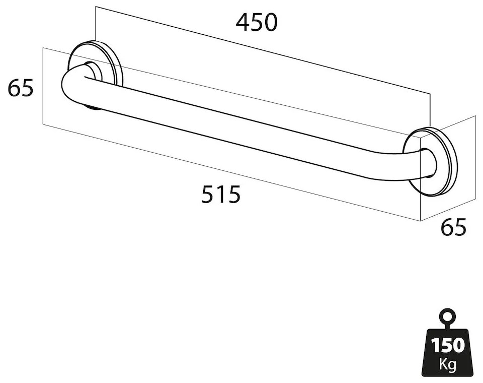 Tiger Libra Veiligheidsgreep 45 cm rvs geborsteld