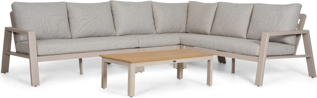 Hoek loungeset 6 personen Aluminium Zand/Beige  Lifestyle Garden Furniture Melone