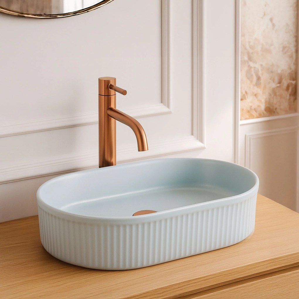 Opzetwastafel Rea Vanda Baby Blue Matt