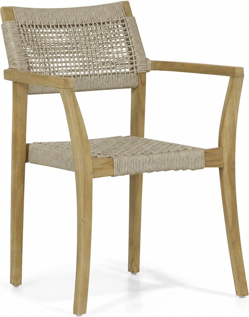 Tuinstoel stapelbaar Rope Taupe-naturel-bruin Lifestyle Garden Furniture Dallas