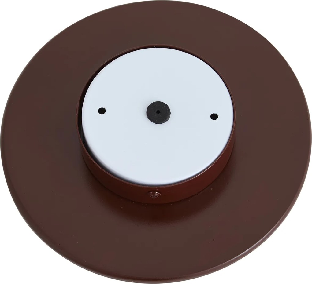 Retro wandlamp bruin met opaal rond 20cm IP44 - Lila