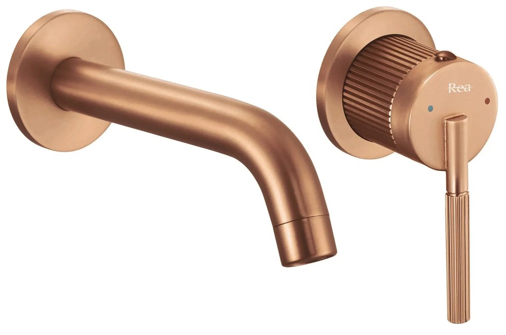 Inbouw wastafelkraan Rea Argon Brush Copper  + BOX