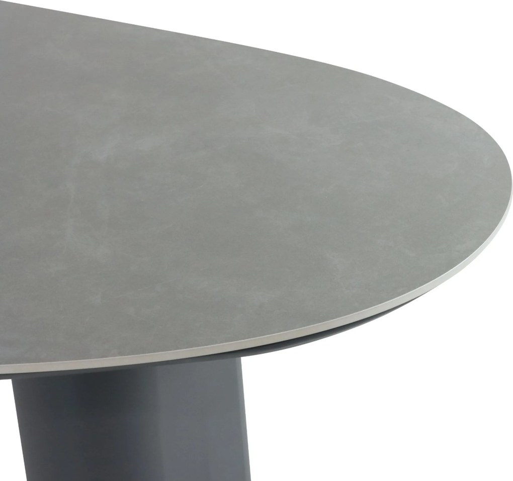 Tuinset 6 personen 240 cm Aluminium/rope Grijs Coco Penya/Weave