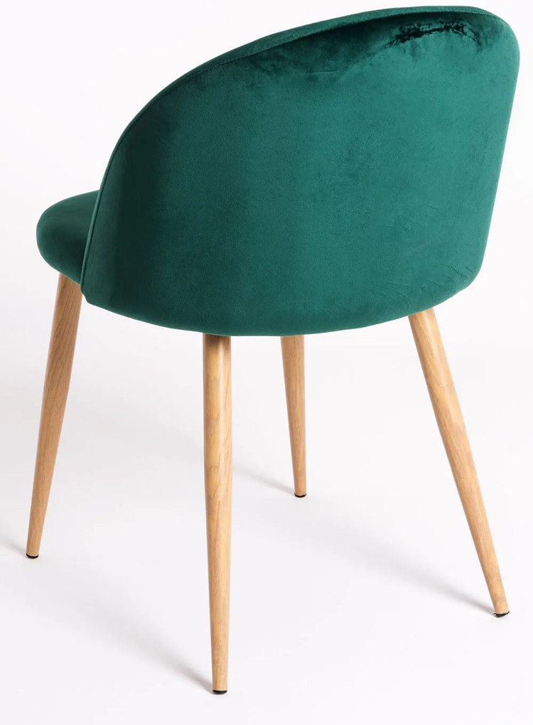 Set 4 fluwelen Vint Stoelen