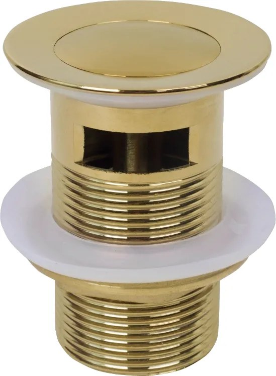 Mexen klep-klak stop klein rond met overloop, goud - 79925-50
