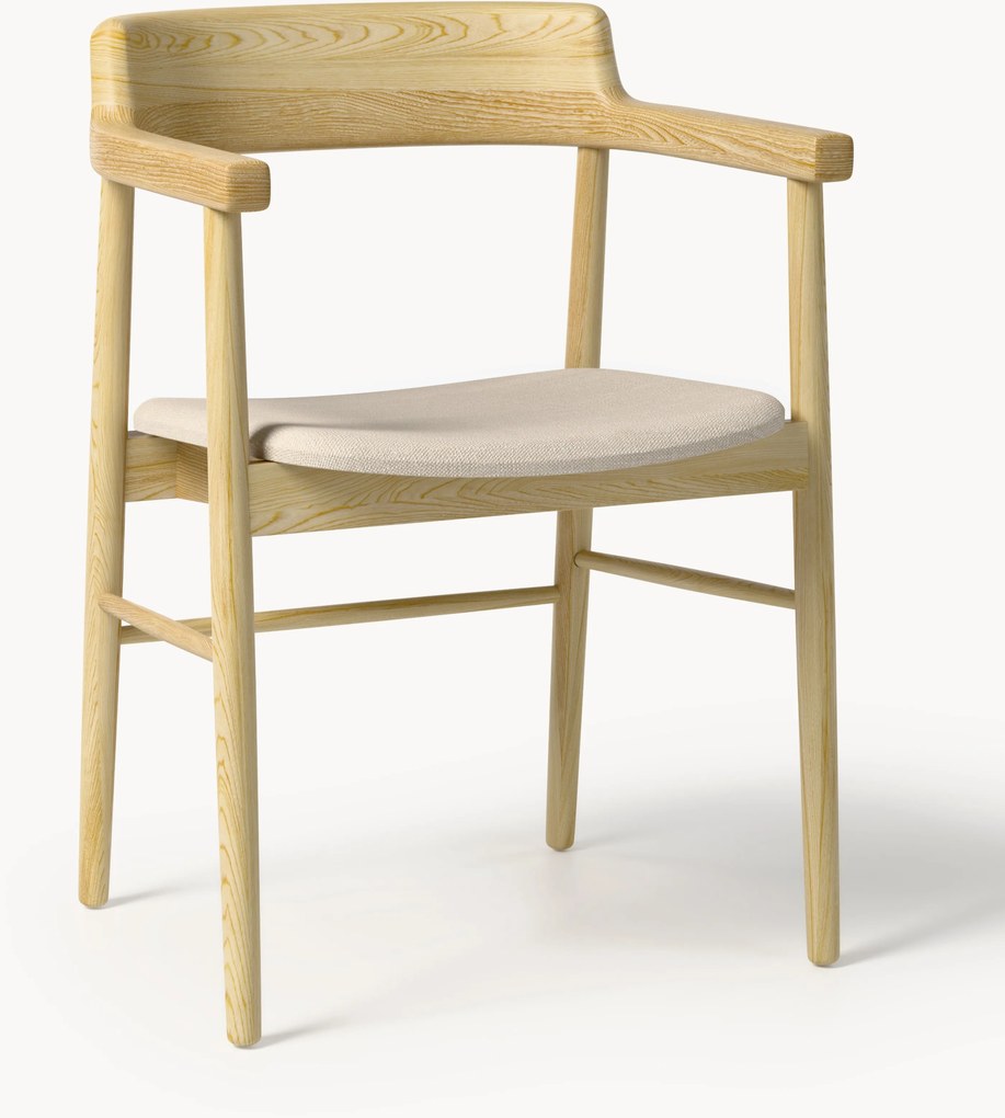 Eikenhouten eetkamerstoel Bohr met armleuningen