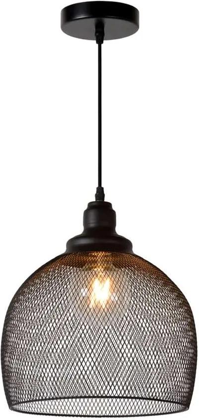 Lucide hanglamp Mesh - zwart - Ø28 cm - Leen Bakker