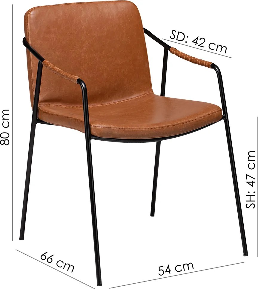 Dan-Form Boto Design Eetkamerstoel Bruin Kunstleer