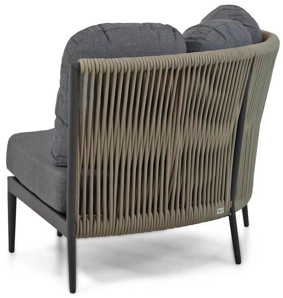 Hoek loungeset 5 personen Aluminium/Rope Taupe  Coco Romeo/Montana