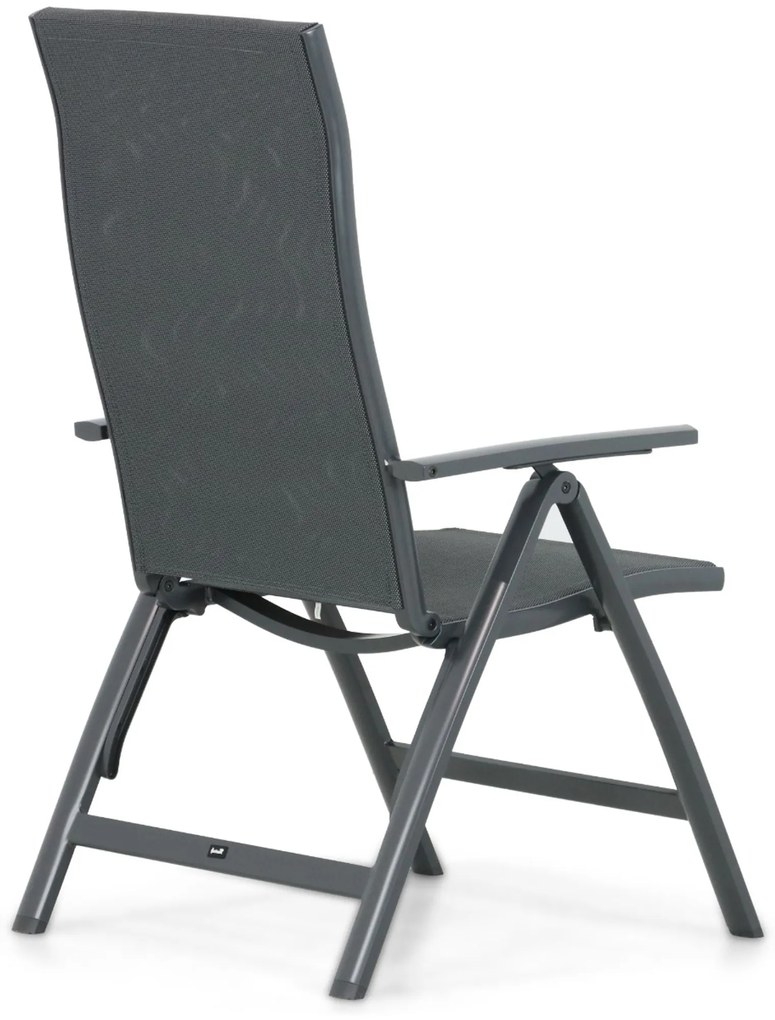 Tuinset 6 personen 220 cm Aluminium/textileen Grijs Hartman Sitges/Mateo
