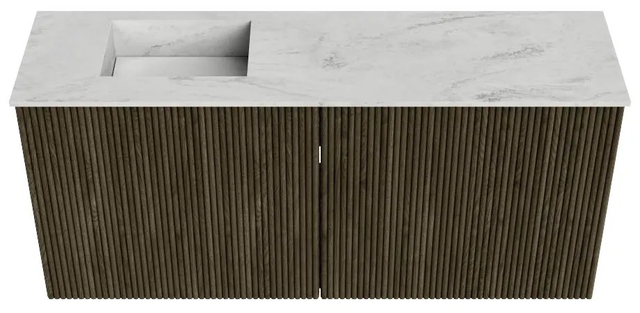 Mondiaz Joya DLux 90cm toiletmeubel shadow met wastafel faye links zonder kraangat opalo