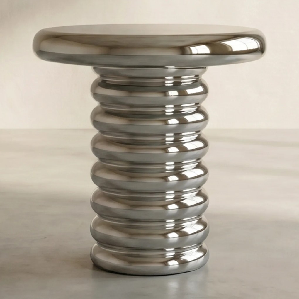 Bijzettafel Schroefdesign - 41 X 41cm.