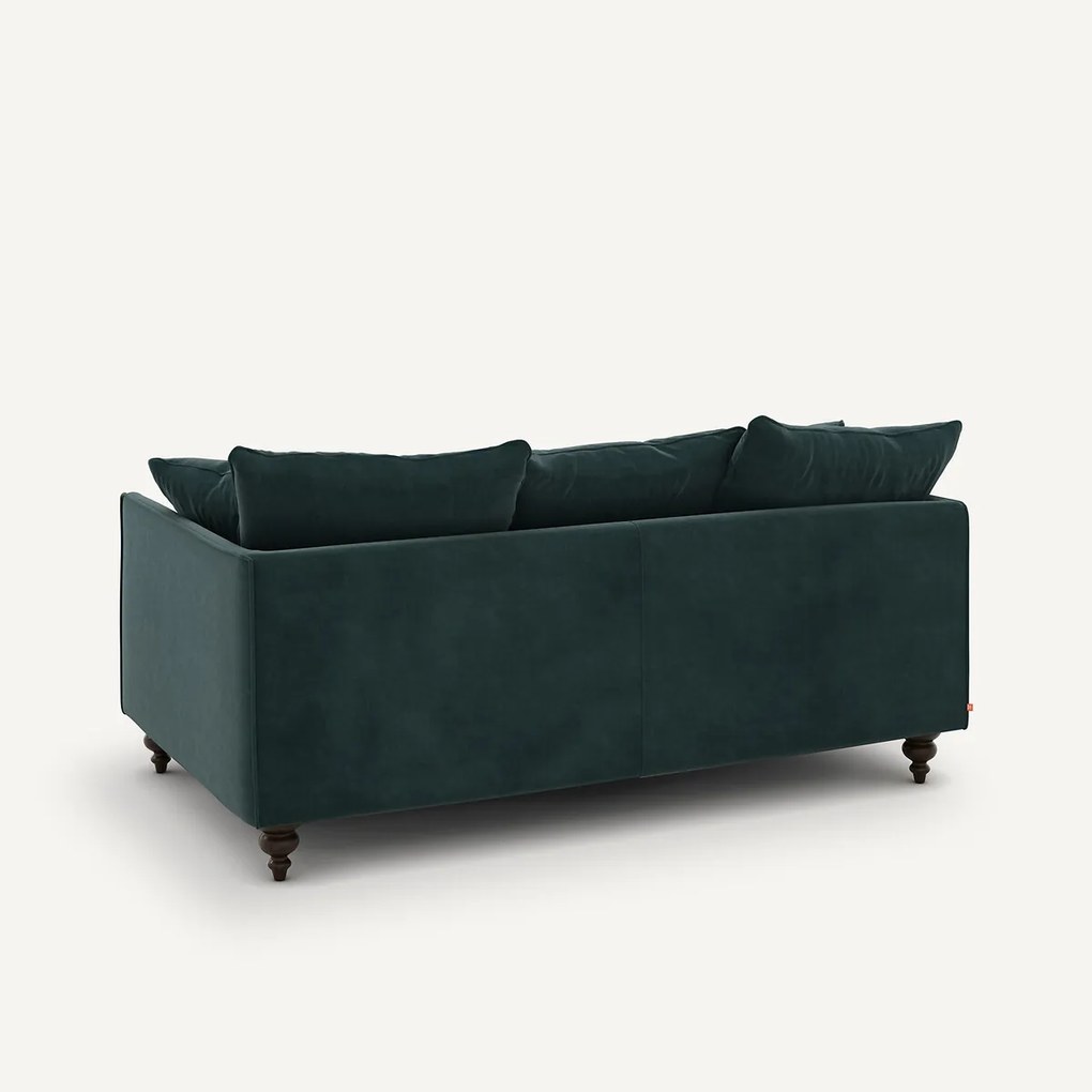 3-zits compacte fluwelen bank, Lazare