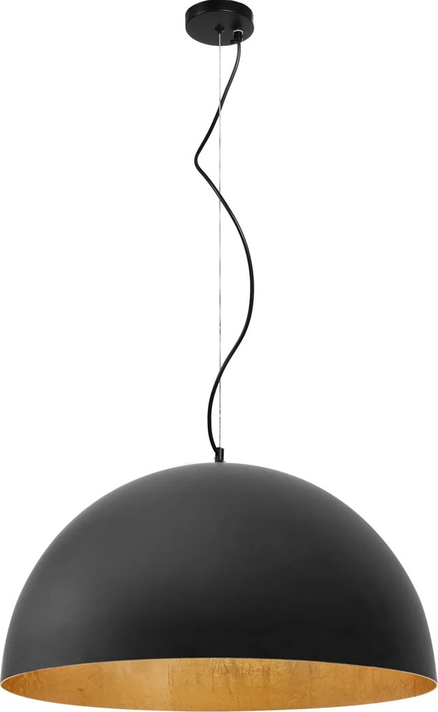 Plafondlamp Hangend Metalen Kom Zwart 50cm APP379-1CP