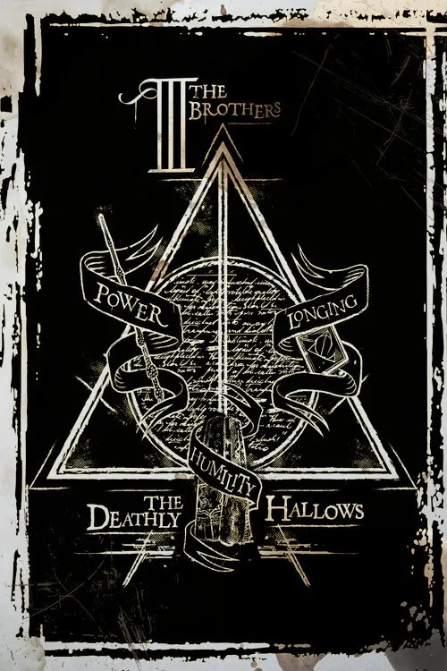 Kunstafdruk Harry Potter - Deathly Hallows Graphic