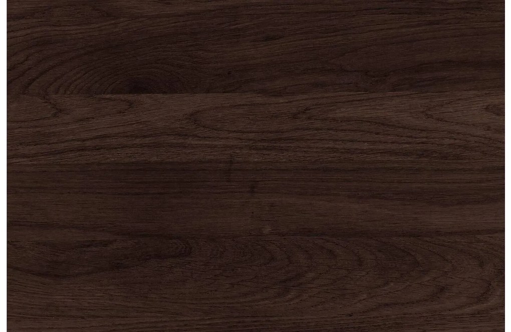 Goossens Nachtkastje Ord, Metaal ral 9005 zwart, met lade en bovenblad massief eik, 40 x 35 x 57 cm hoog