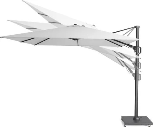 Platinum Challenger Zweefparasol T2 3x3 m - Olijf met voet en hoes
