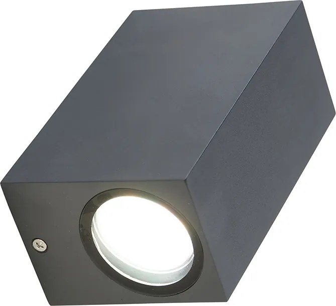 Smart wandlamp donkergrijs IP44 incl. 2 Wifi GU10 - Baleno