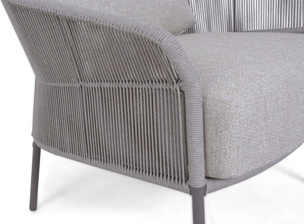 4 Seasons Outdoor Seasons Florence Low Dining Chair Aluminium/rope Taupe