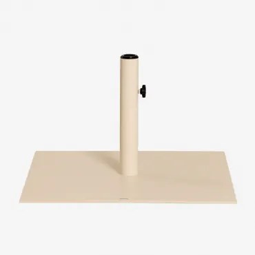 Vierkante Parasolvoet 60x60 Cm In Staal Peuet Tapioca Beige - Sklum