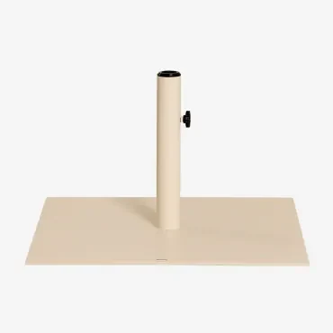 Vierkante Parasolvoet In Staal Peuet Tapioca Beige - Sklum