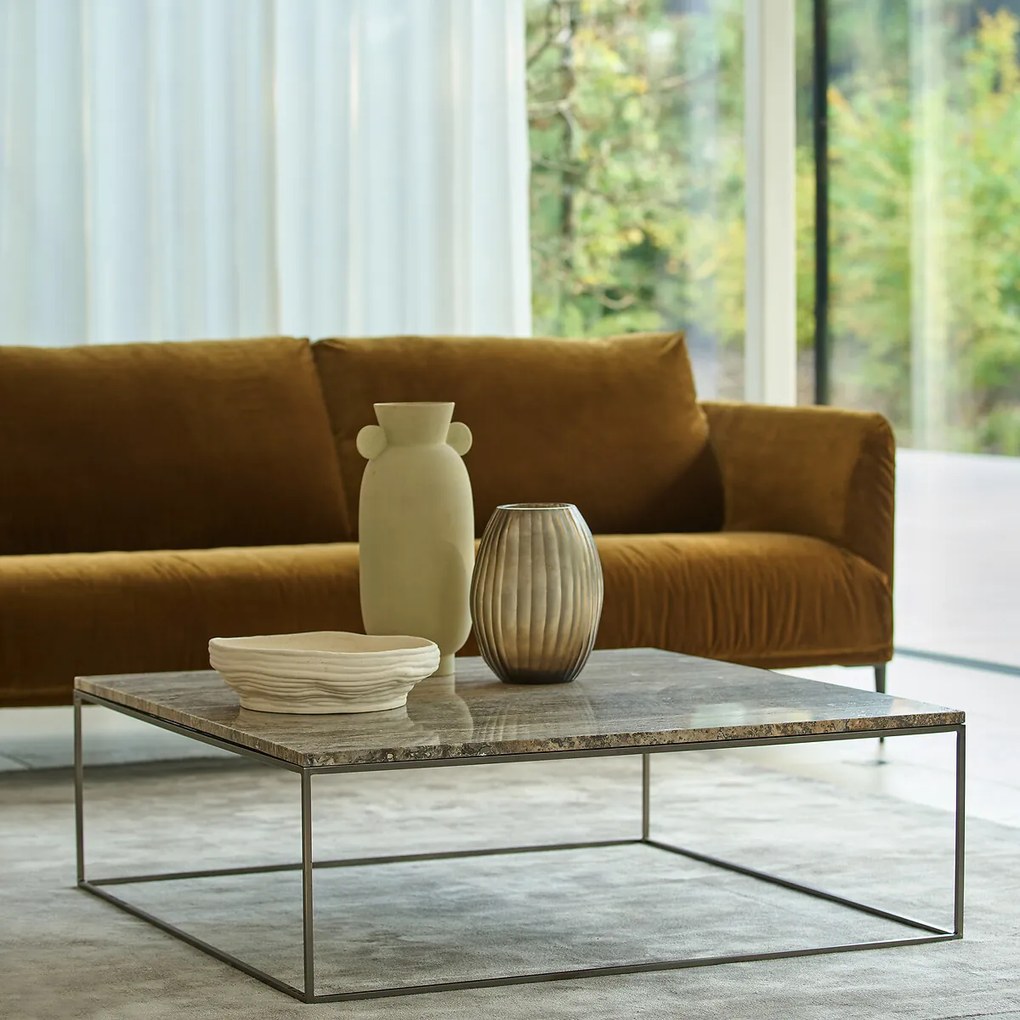 Salontafel, bovenblad in travertijn, Mahaut