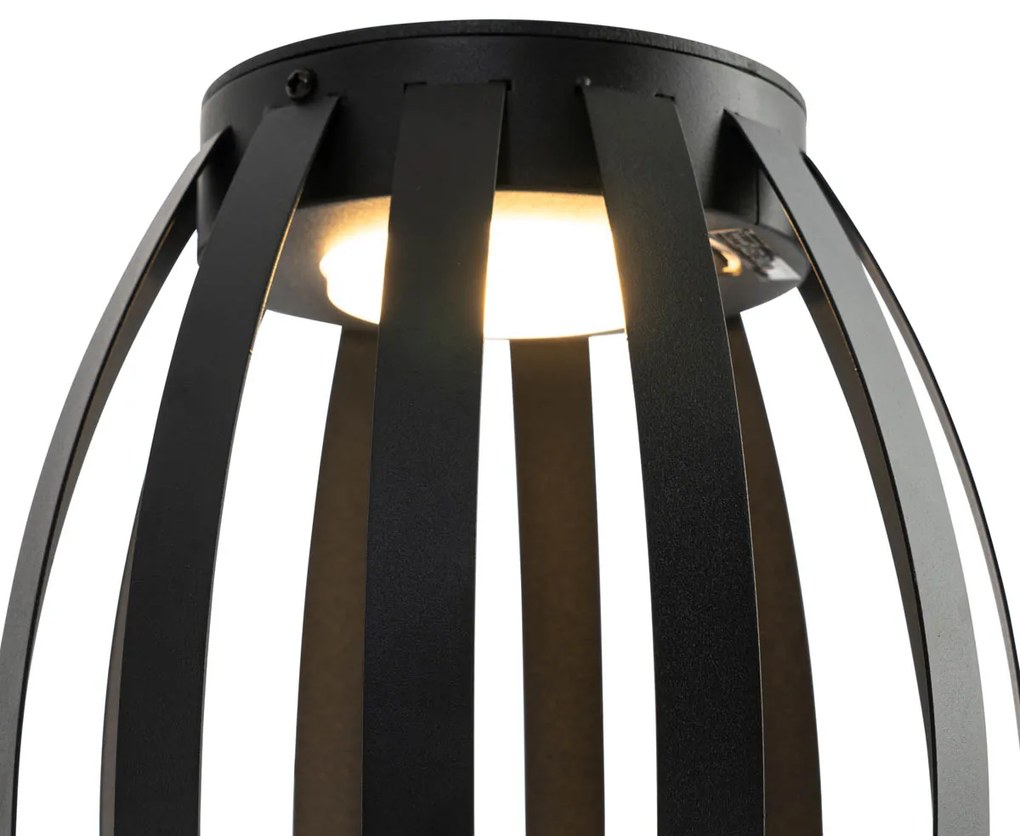 Set van 2 buiten tafellampen zwart 3-staps dimbaar solar en oplaadbaar - Sheldon