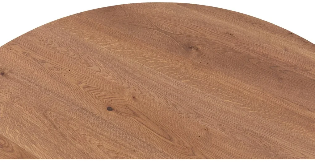 Goossens Eettafel Blade, Strak blad rond 120 x 120 cm 6 cm dik