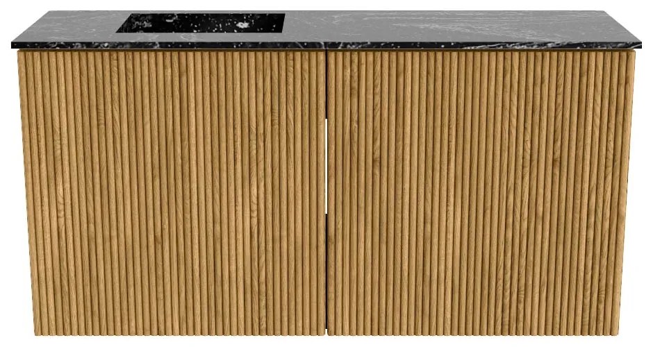 Mondiaz Joya DLux 80cm toiletmeubel oak met wastafel faye links zonder kraangat lava
