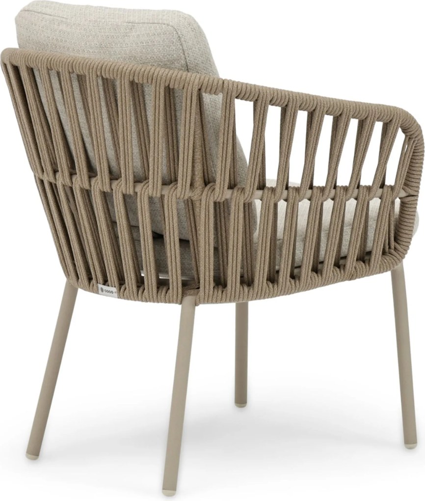 Tuinset Ronde Tuintafel 4 personen 140 cm Rope Zand/Beige Coco Elara/Trino