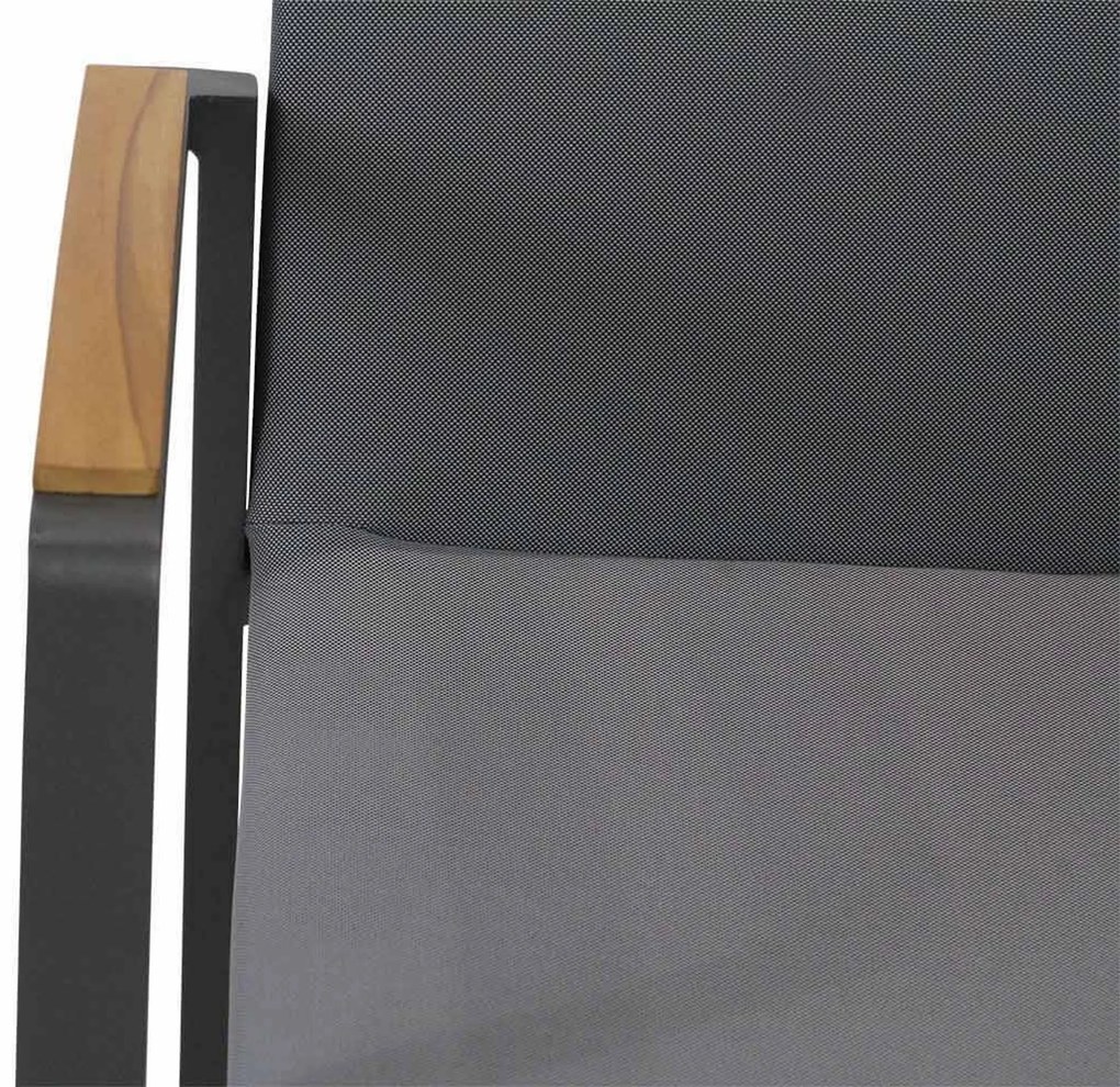 Barstoel Aluminium/textileen Grijs-antraciet Lifestyle Garden Furniture Brandon antraciet