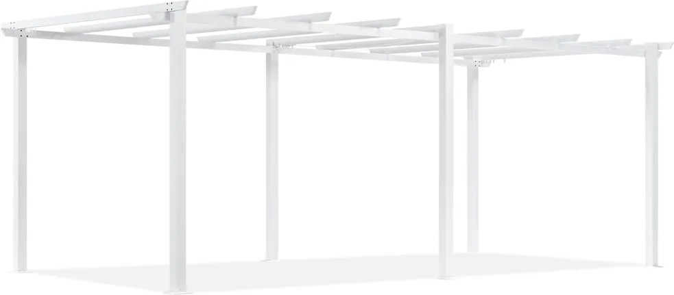 Barbados 3 x 6 m wit Garden Point metalen terras pergola frame