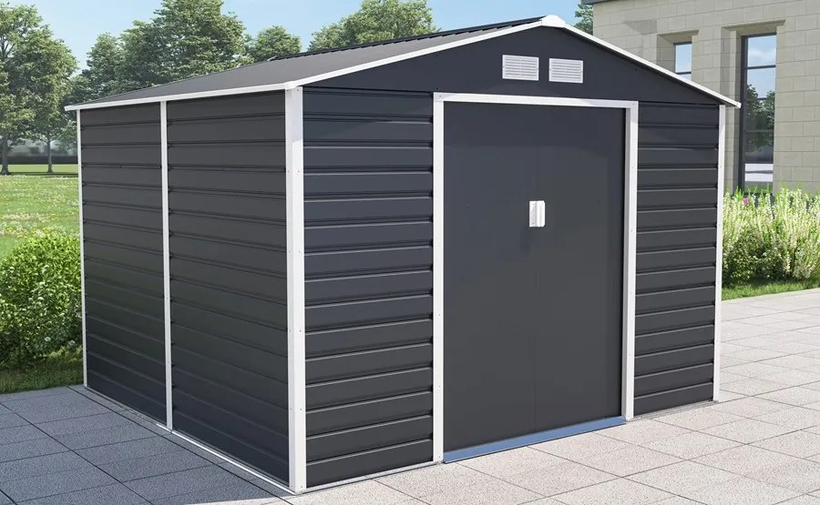 Metalen tuinhuisje Lahti 2.8 x 2.6 m Store Boss antraciet