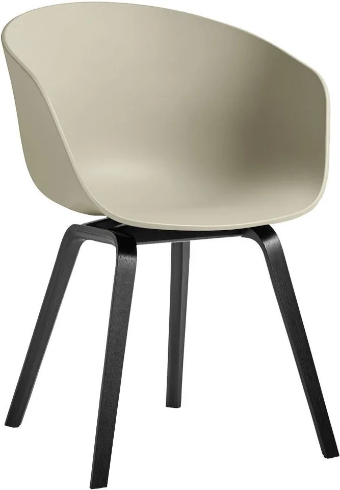 Hay AAC22 stoel met zwart onderstel kuip pastel green