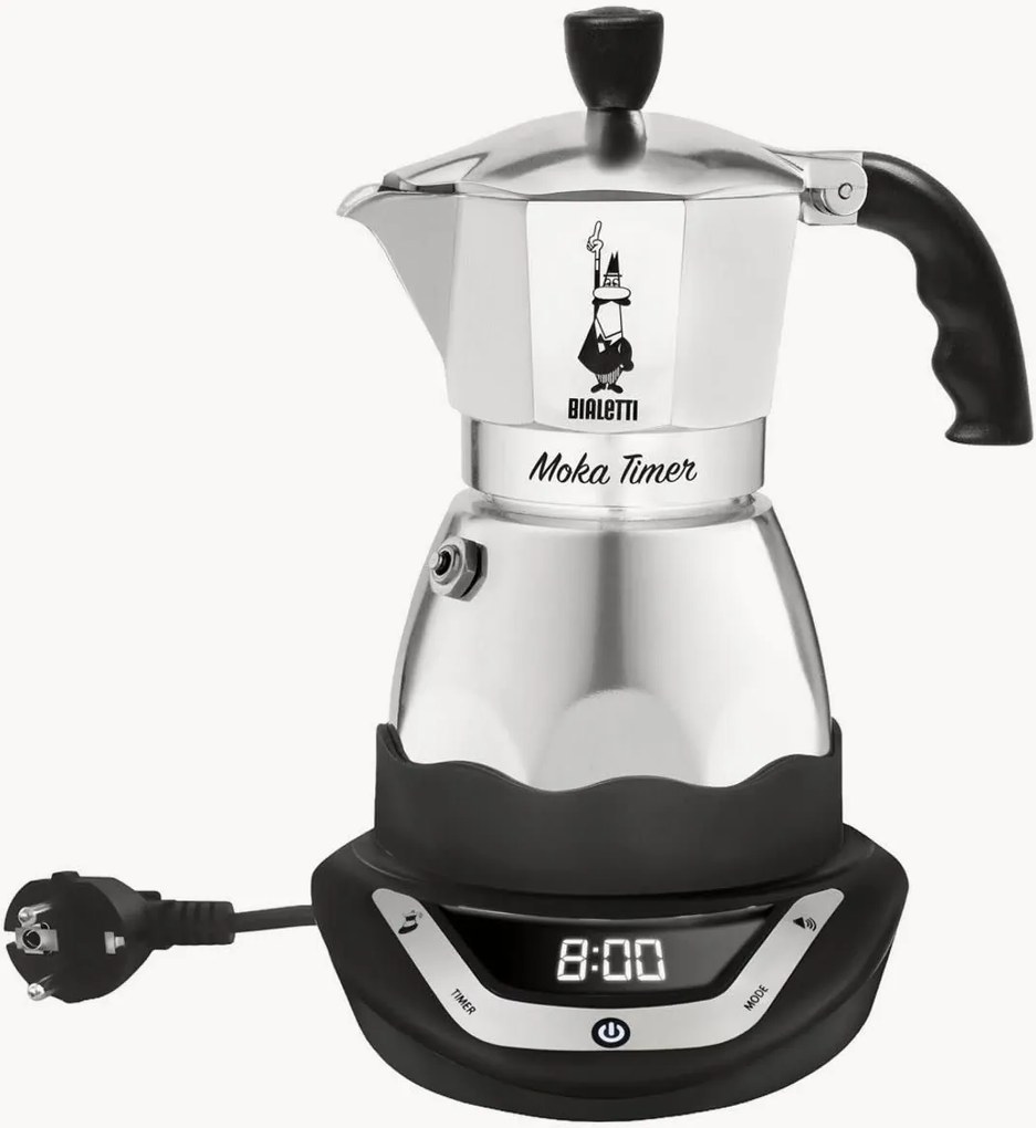 Elektrische espressomaker Moka Timer, voor 6 kopjes
