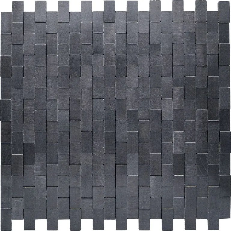 Zelfklevende Mozaïektegels Metaal | Steenstrip 3D Grafiet | 30×29,8 cm | Keuken, Bad &amp; WC