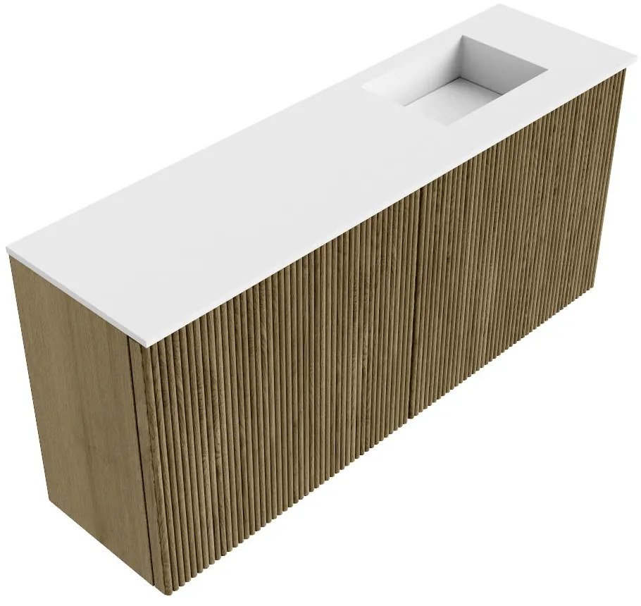 Mondiaz Joya 90cm toiletmeubel dusk met wastafel faye rechts 1 kraangat talc