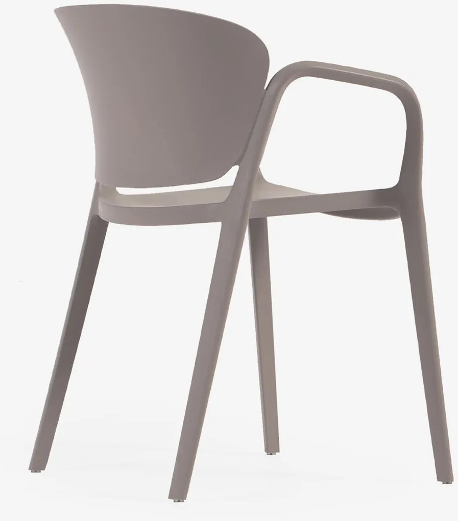 Kave Home Ania Plastic Tuinstoel Stapelbaar Bruin