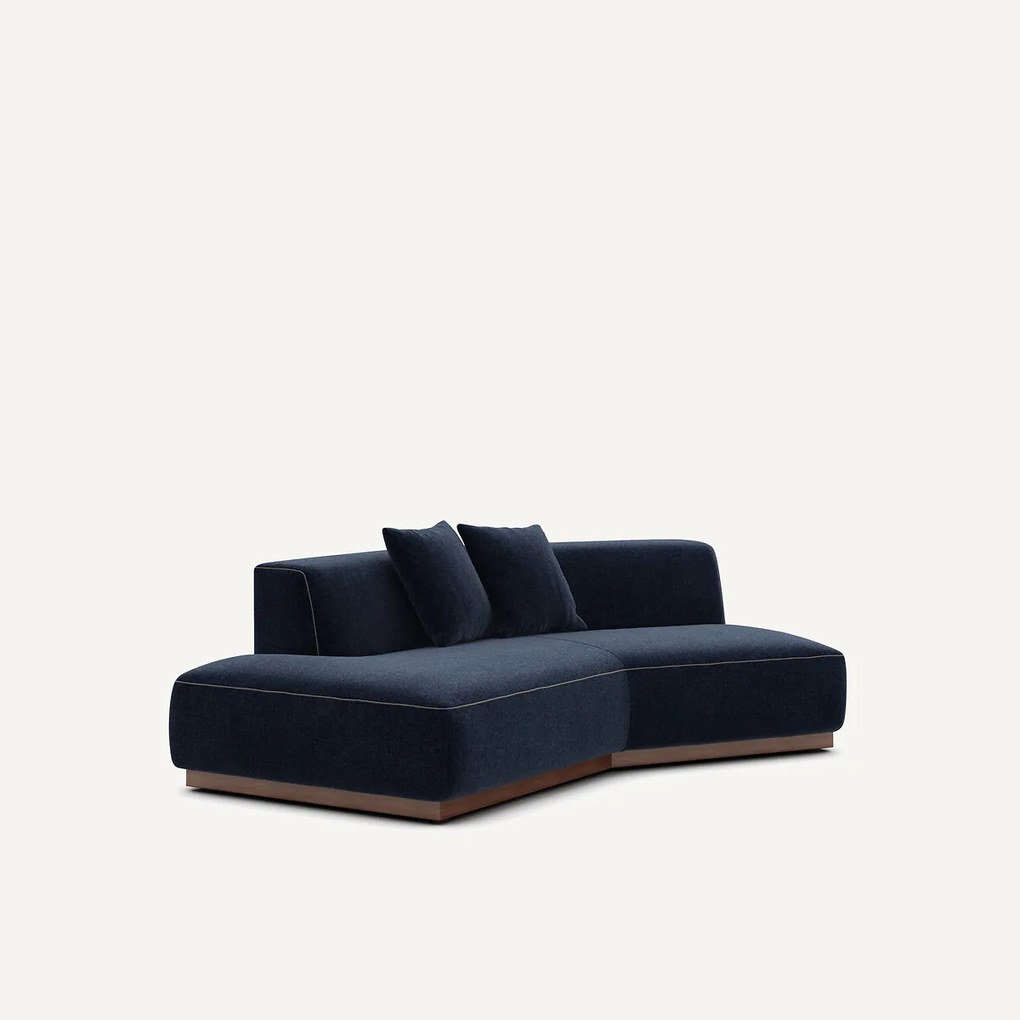 Halve zetel links in chenille fluweel, JACOPO