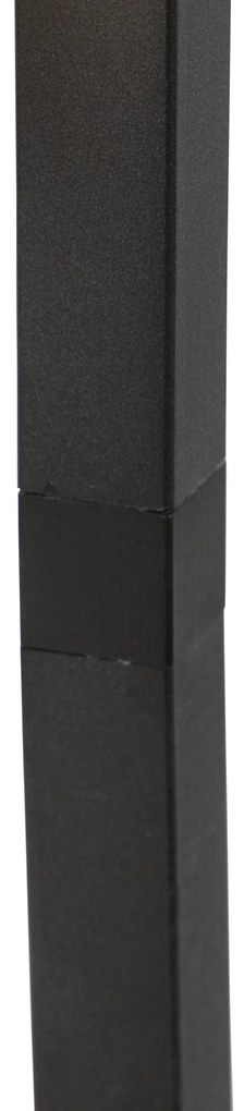 Smart vloerlamp met dimmer zwart 3-lichts incl. Wifi G95 - Big Cage Design, Industriele / Industrie / Industrial E27 Binnenverlichting Lamp