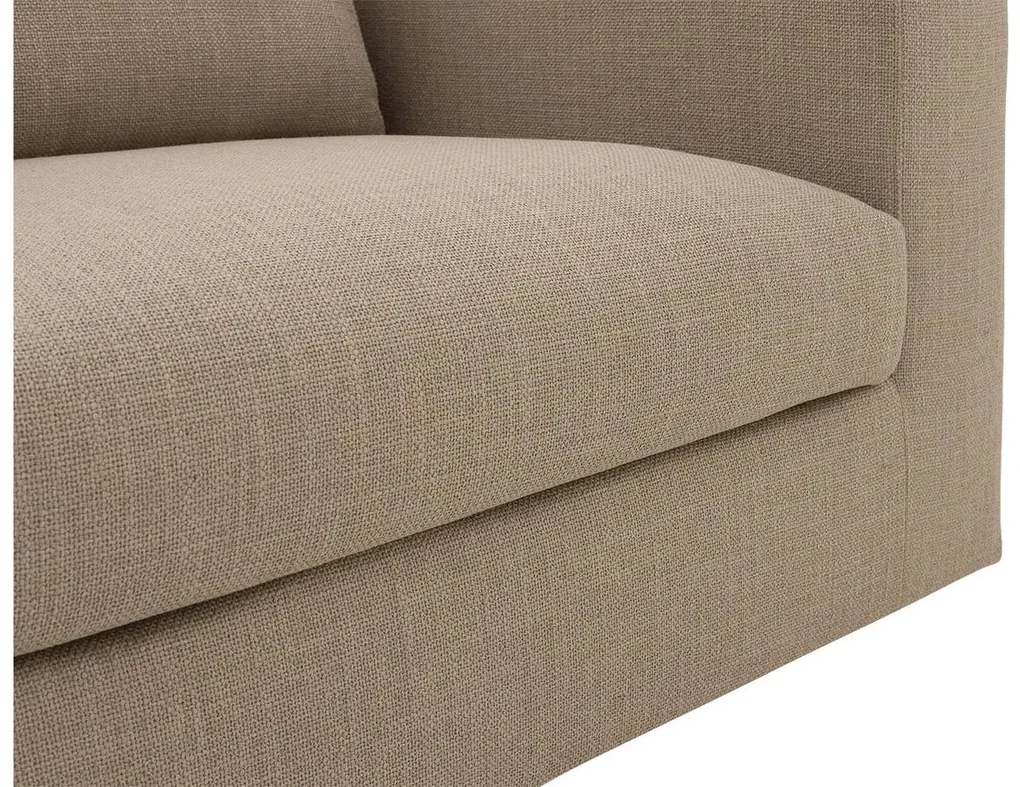 Goossens Excellent Bank Gs-1505 Met Chaise Longue bruin, stof, 2,5-zits, elegant chic met chaise longue links