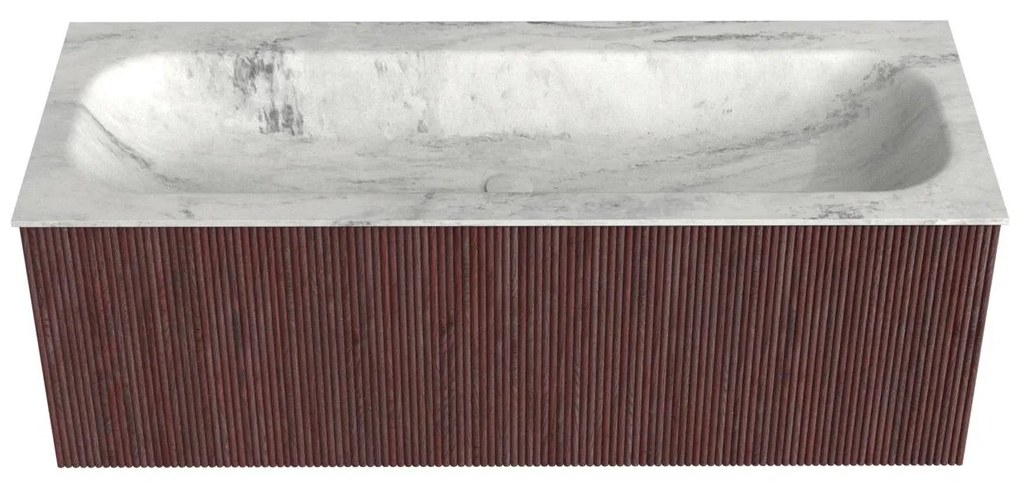 Mondiaz Kurve-dlux 120cm badmeubel ruby met 1 lade en wastafel big large midden zonder kraangat opalo