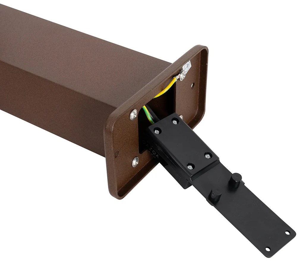 Industriële staande buitenlamp roestbruin 65 cm IP44 - Baleno