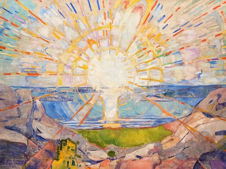 Kunstreproductie The Sun II, Edvard Munch