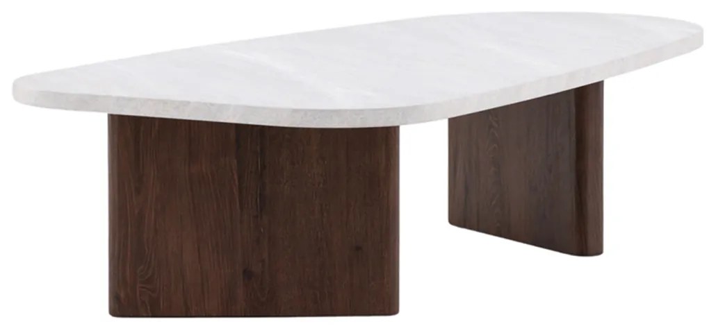 Organische Salontafel Bruin - 65 X 130cm.